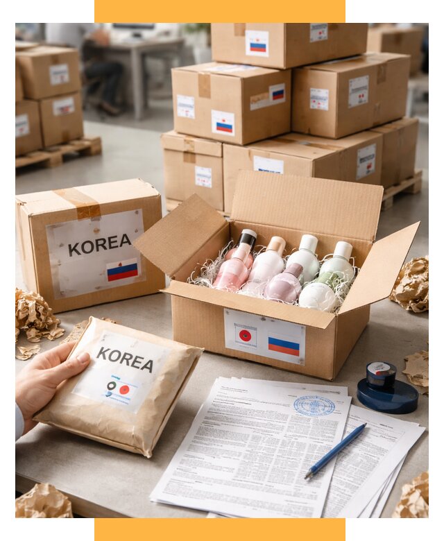 Доставка косметики из Кореи от 9081 р. под ключ | СетСервис-Взн