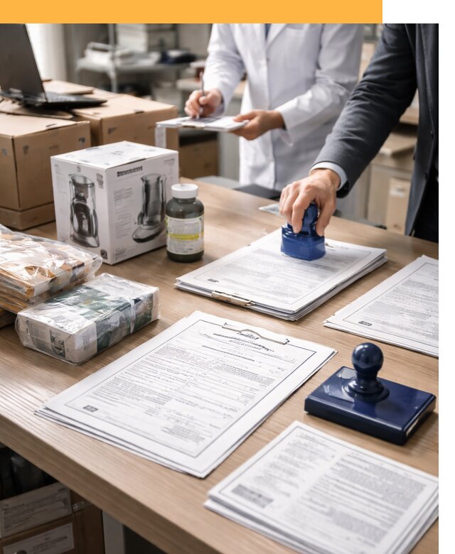 Сертификация импортных товаров от 12820 с таможенным сопровождением